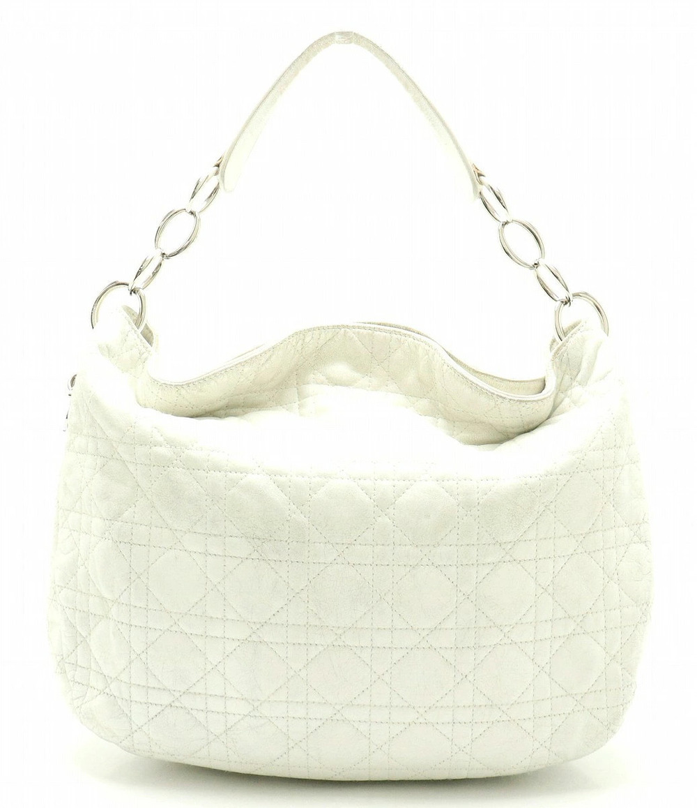 Christian Dior Lady Cannage Stitch Handbag White